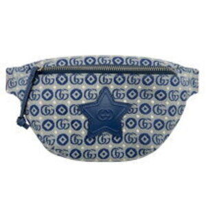Gucci Star Logo Waist bag Body Belt Bum Blue Canvas